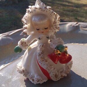 Vintage Holt Howard 1958 Ceramic Christmas Angels Candleholder Made in Japan EC